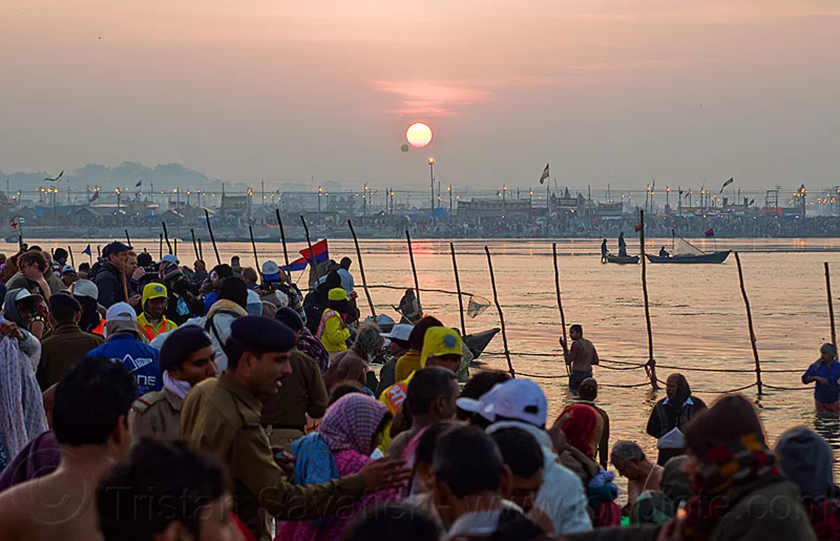 Sunrise at Triveni Sangam