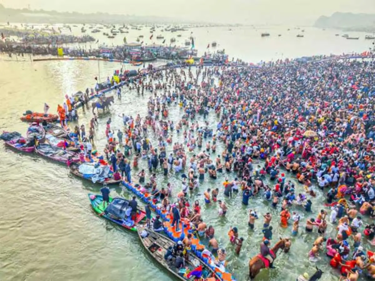 Modern AI surveillance and crowd management at Magh Mela